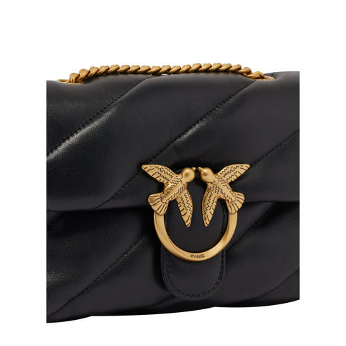 Pinko Borsa a tracolla Borsa da Donna a tracolla Mini Love Puff Nero oro P25 - PINKO 100039A0F2 - Z99Q - UNI - Francavilla Moda